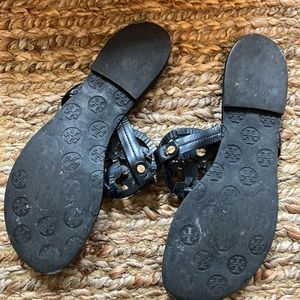 Tory Burch Black Patent Miller Sandals